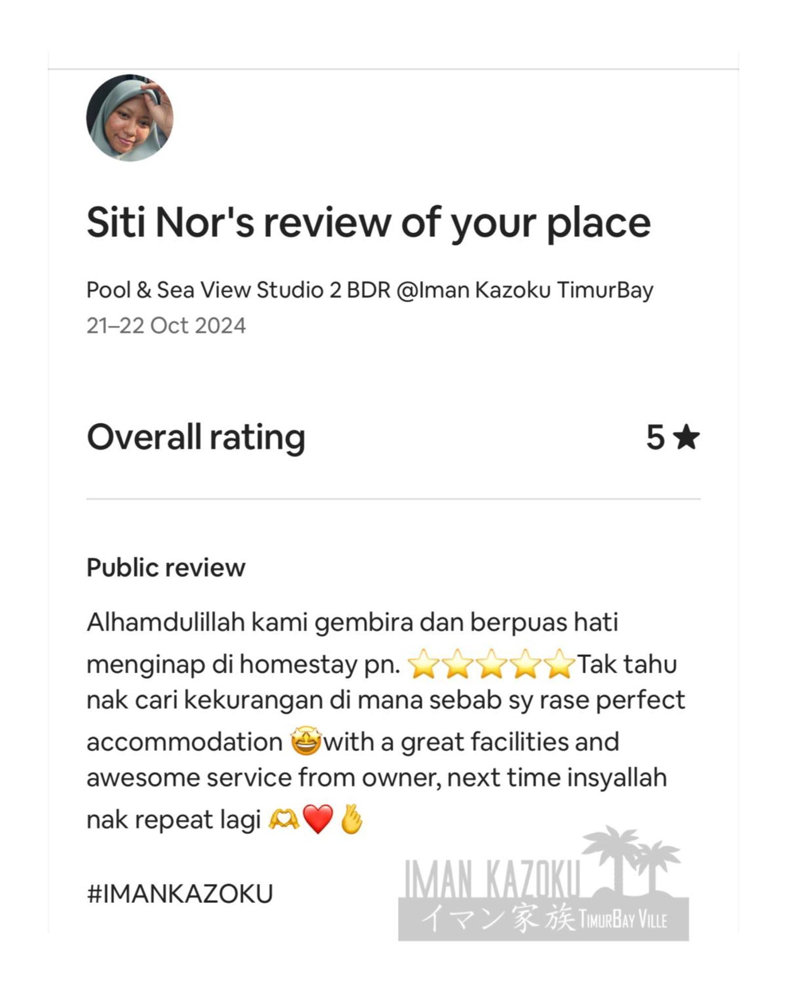 Sea View & Pool View & Wifi & Netflix At Iman Kazoku Timurbay 2bdr Apartment Kuantan